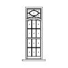 Hung Window with Transom
6-over-6 radius top with 5-lite oval muntin transom
Unit Dimension 42" x 111"
1-1/8" TDL